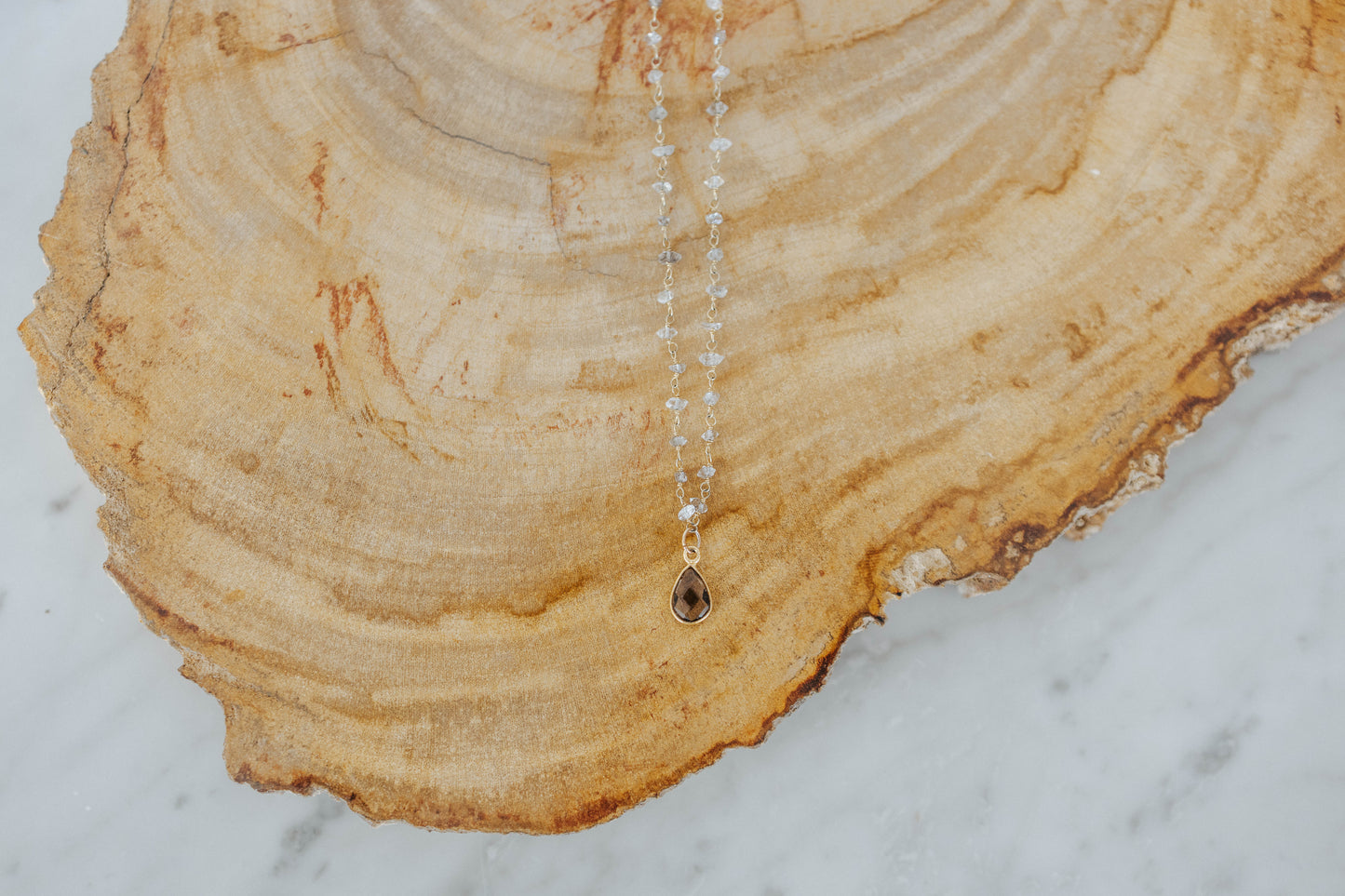 Herkimer diamond quartz necklace